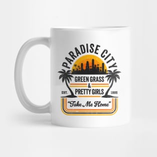 Paradise City: Green Grass & Pretty Girls - 80's Rock Nostalgia Mug